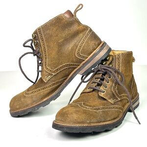 Florsheim Men’s Limited Kilbourn Wingtip Brown Suede Leather Ankle Boots 9.5 D